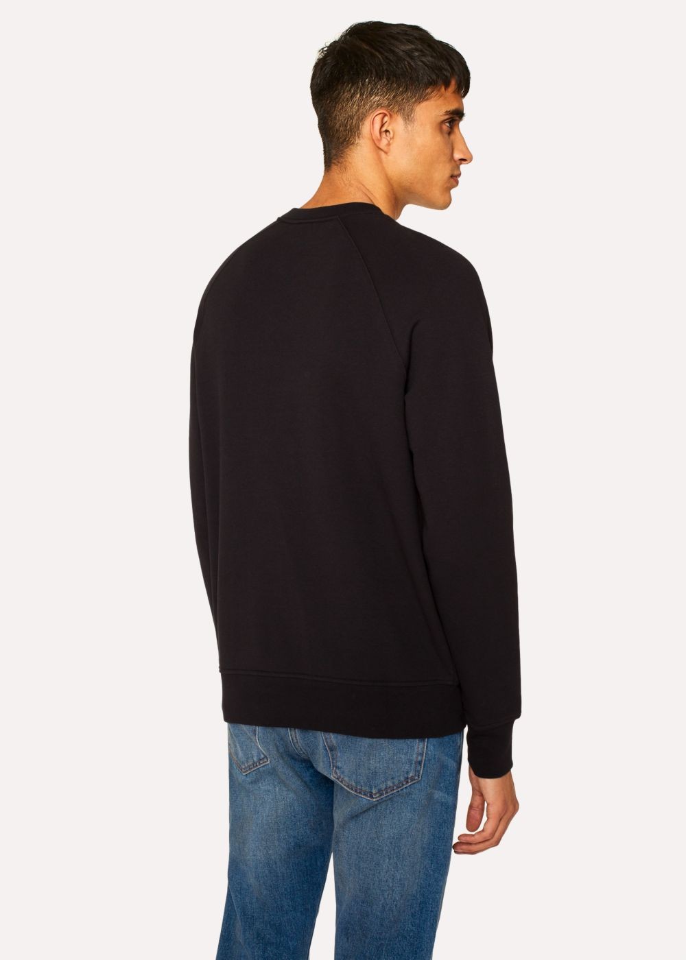 Paul Smith Men's Black Cotton Embroidered 'dino' Sweatshirt