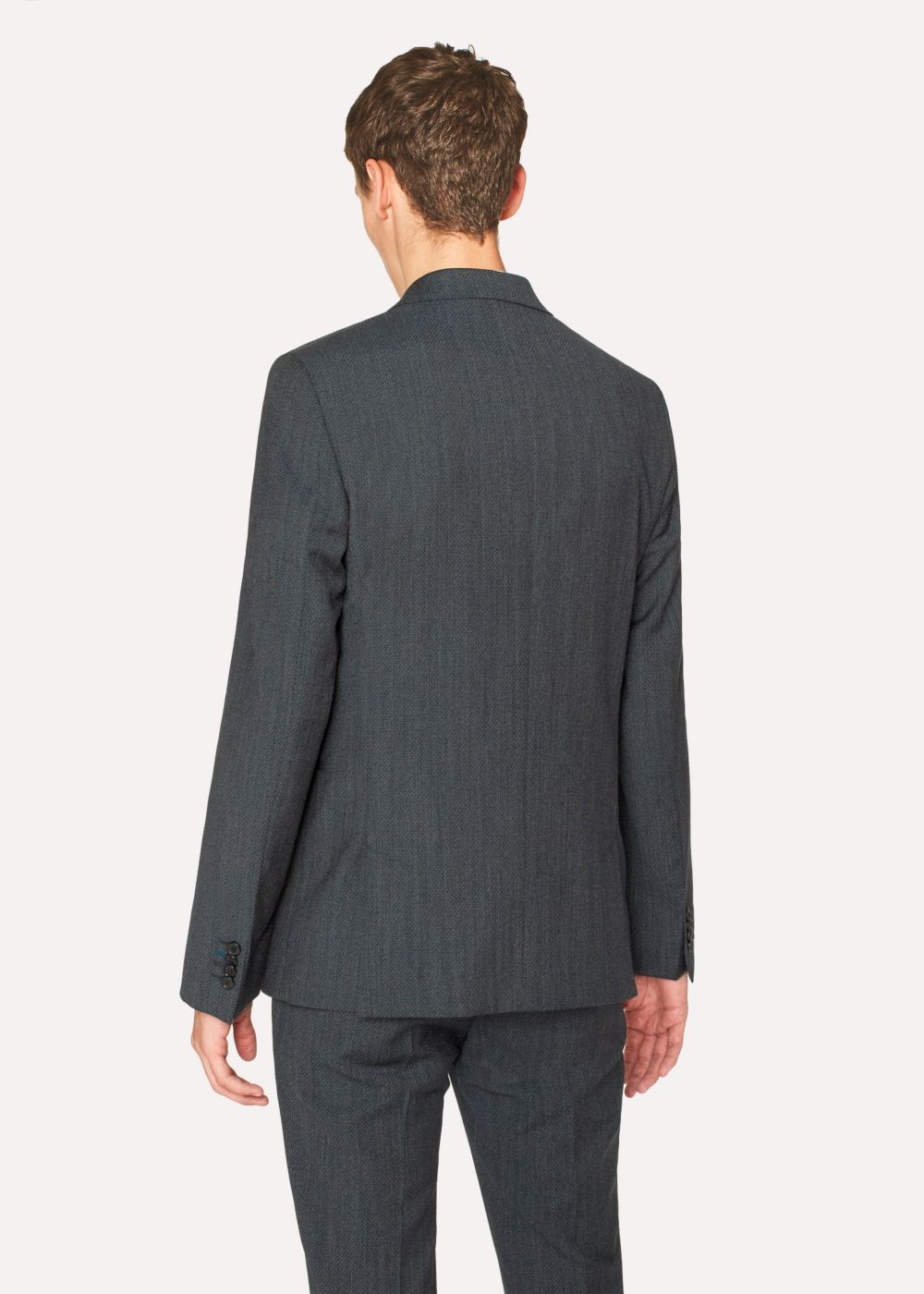 Paul Smith Men's Slim-Fit Navy Flecked-Wool Buggy-Lined Blazer Clothing