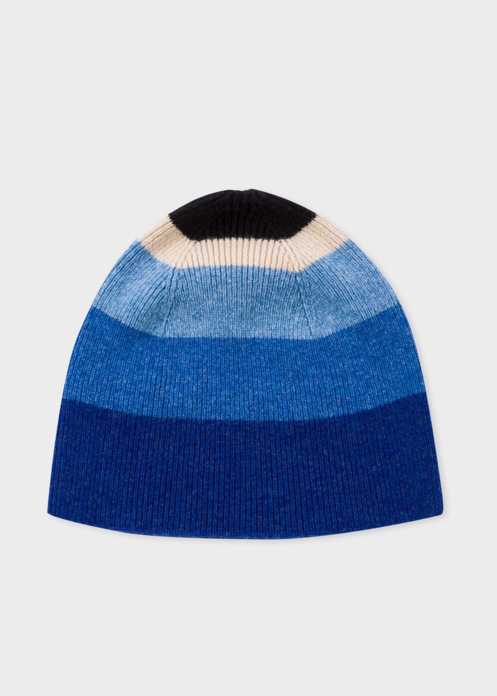 Paul Smith Women's Blue Striped Wool Beanie Hats