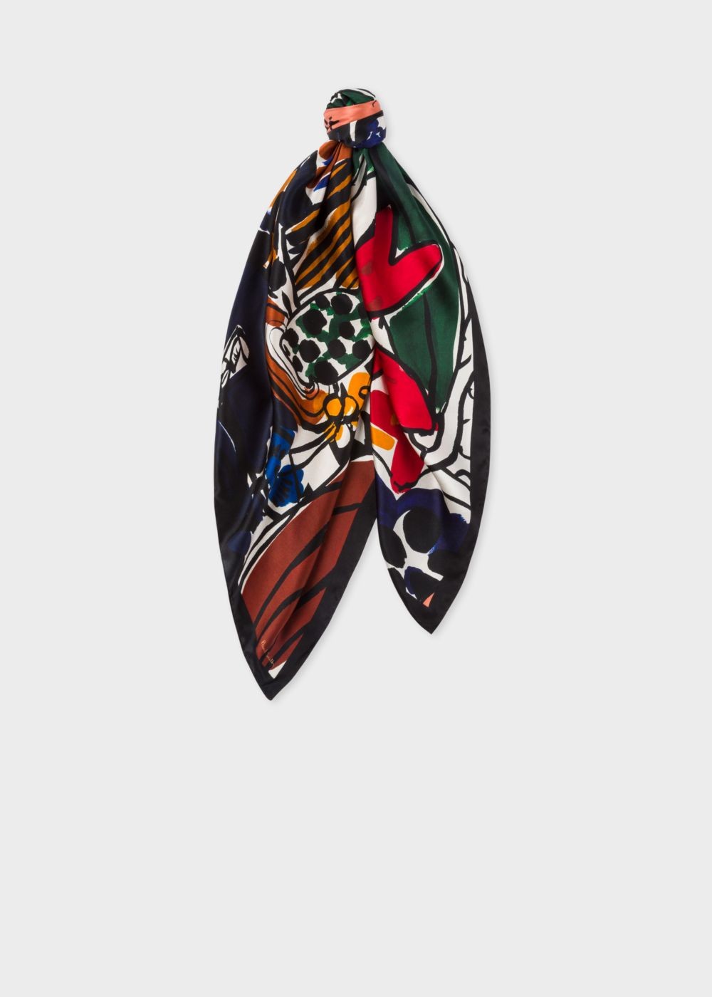 Paul Smith Women's Multi-Coloured 'villa Collage' Print Silk Square Scarf
