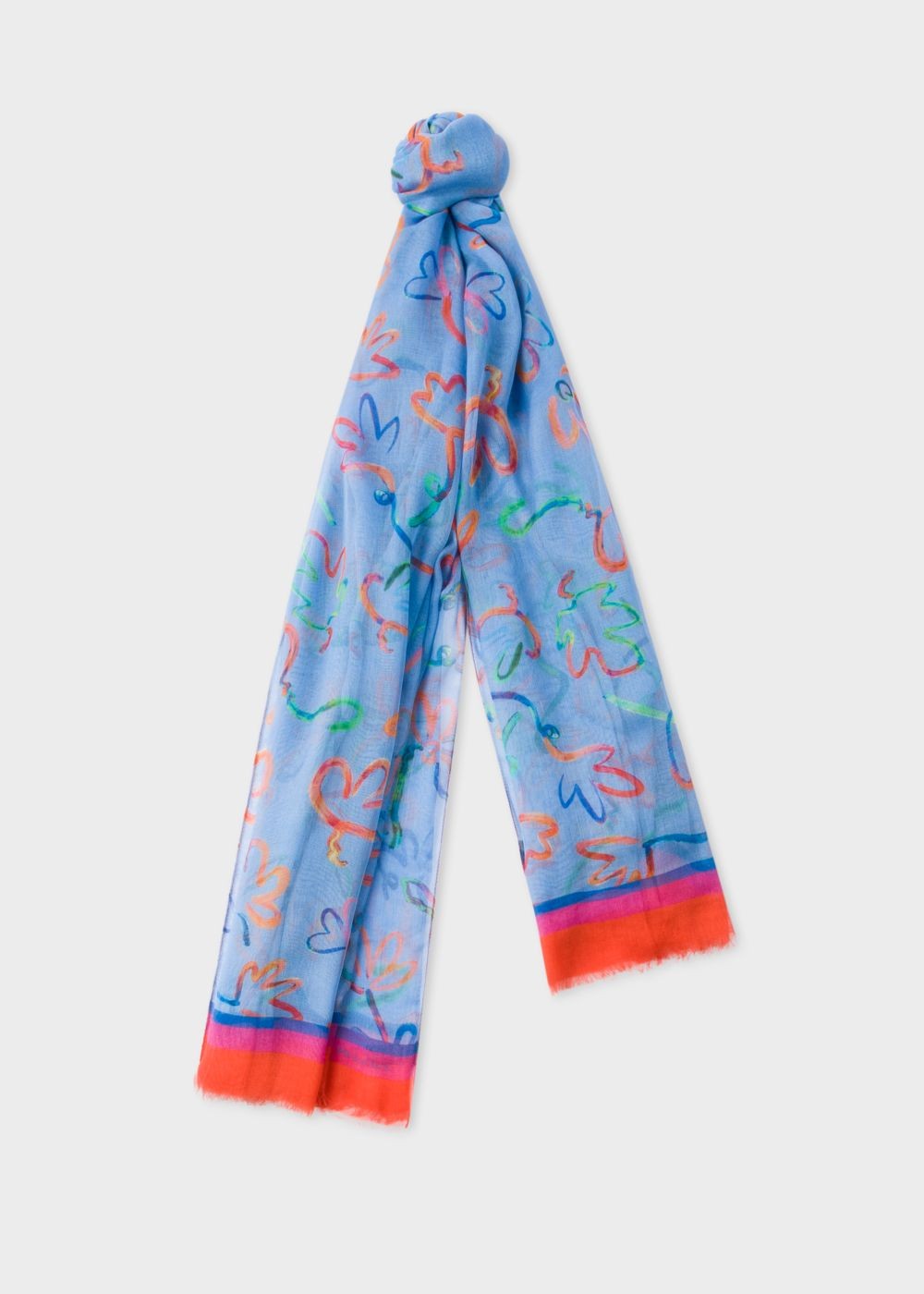 Paul Smith Women's Blue 'acapulco' Print Scarf