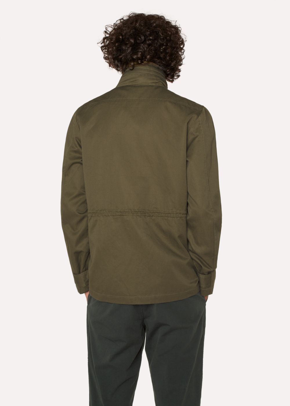 Paul Smith Mens's Khaki Cotton-Linen Field Jackets