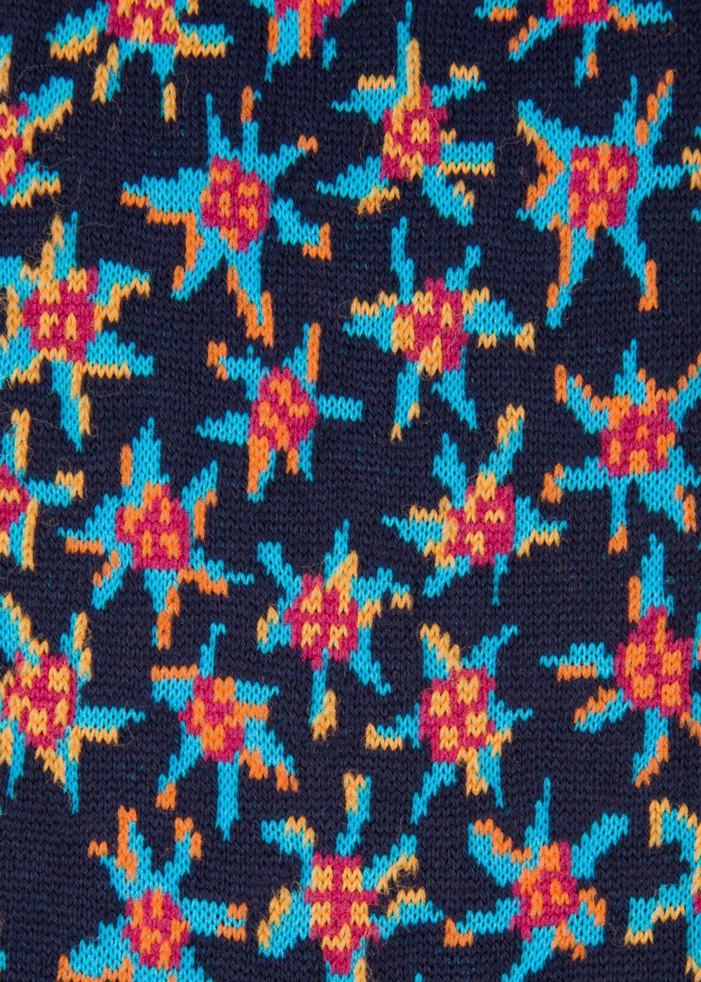 Paul Smith Men's Navy 'torn Floral' Motif Socks