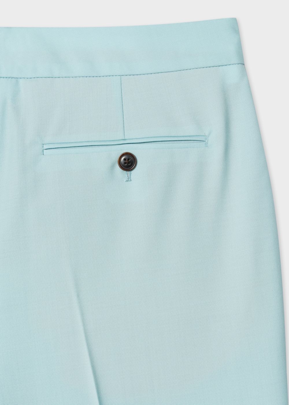 Paul Smith Lady's Classic-Fit Turquoise Wool-Mohair Pants