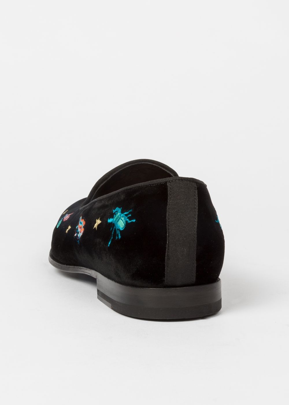 Paul Smith Mens's 'dreamer' Embroidered 'rudyard' Velvet Loafers Shoes