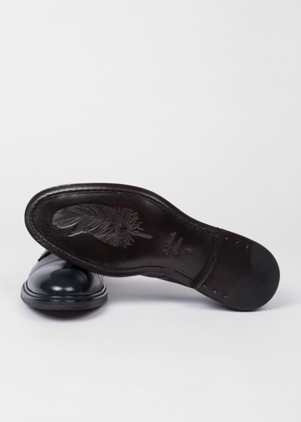 Paul Smith Mens's Dark Navy Leather 'rosen' Derby Sneakers