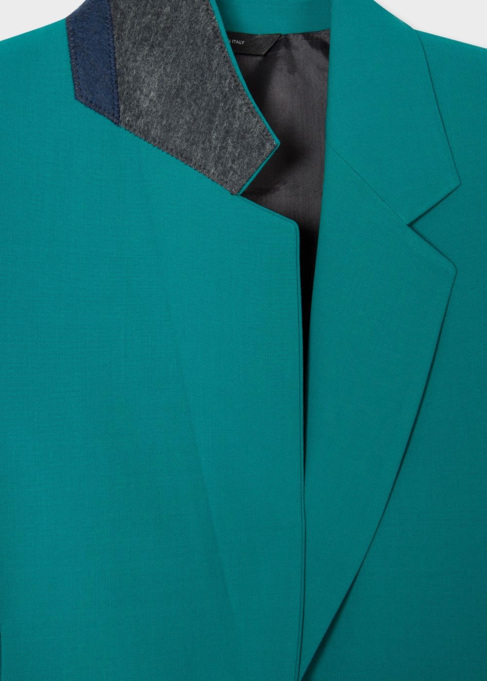 Paul Smith Womens's Turquoise Two-Button Wool-Blend Blazer Clothing