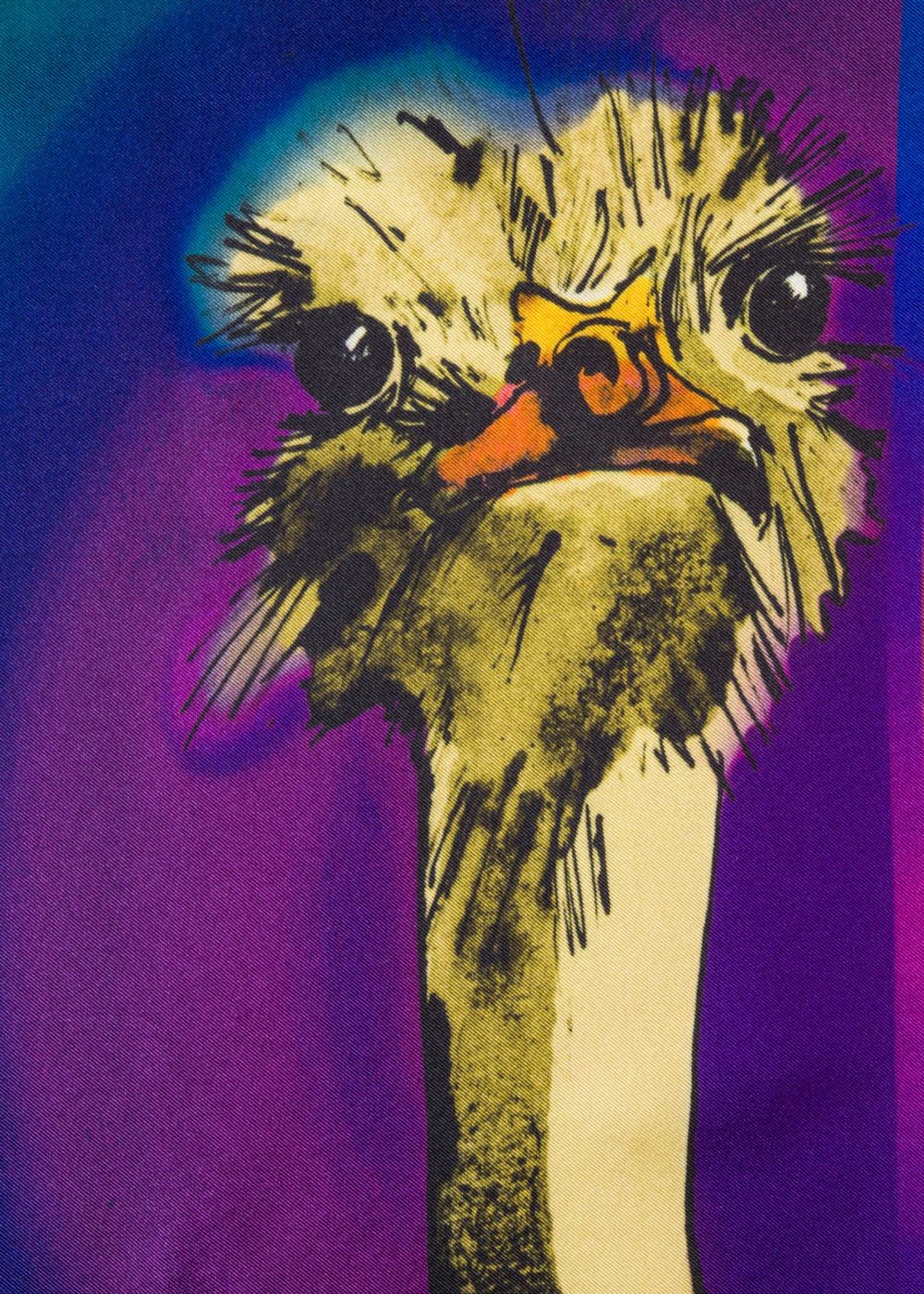 Paul Smith Men's Purple 'safari Animals' Print Silk Pocket Square Accessories