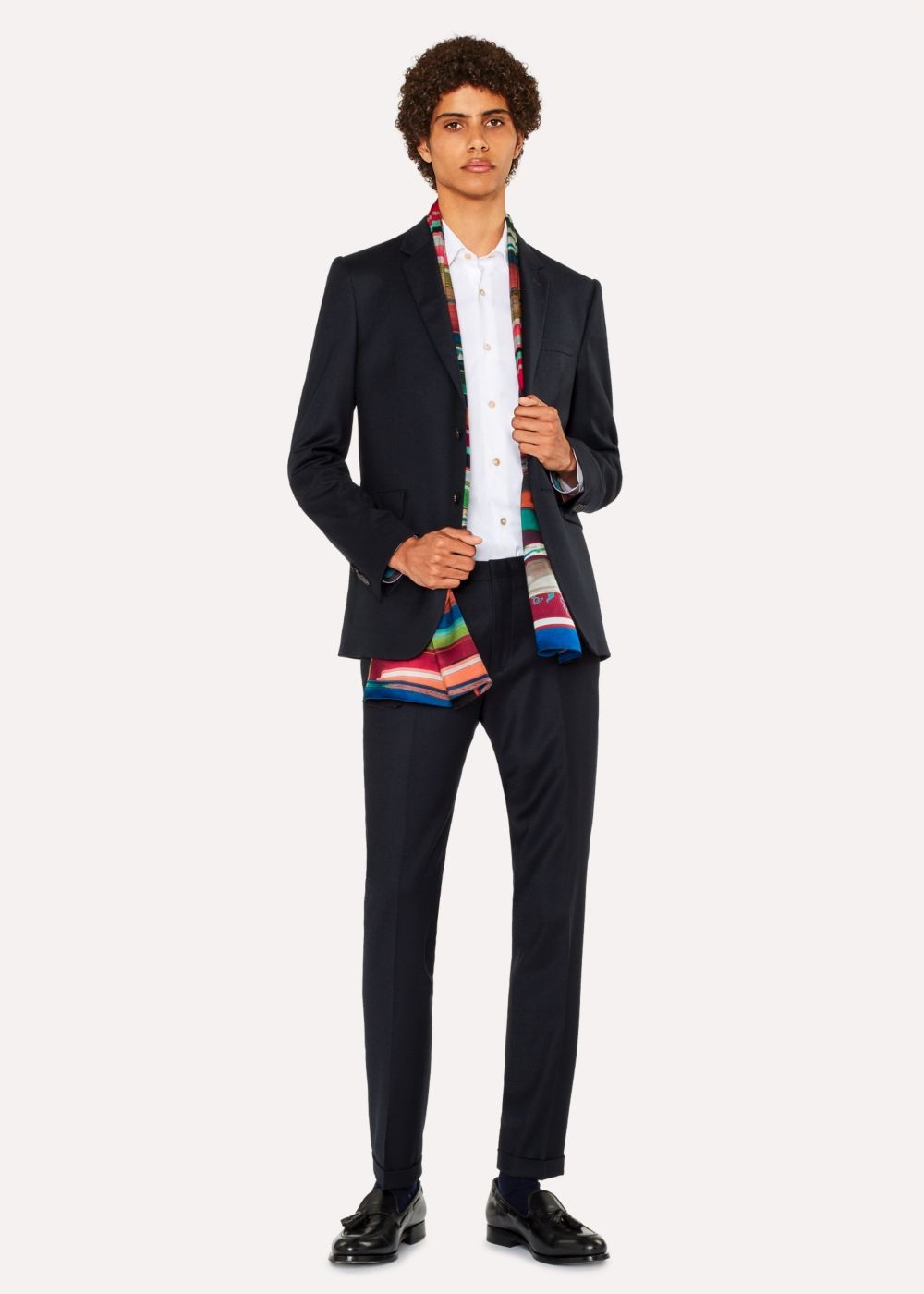 Paul Smith Men's Black 'books' Print Silk Scarf