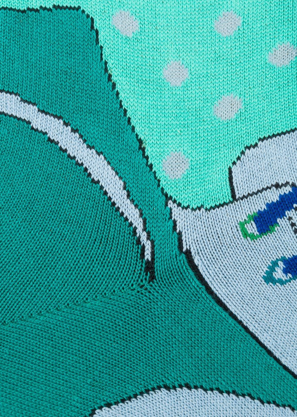 Paul Smith Womens's Green 'trainer' Pattern Socks