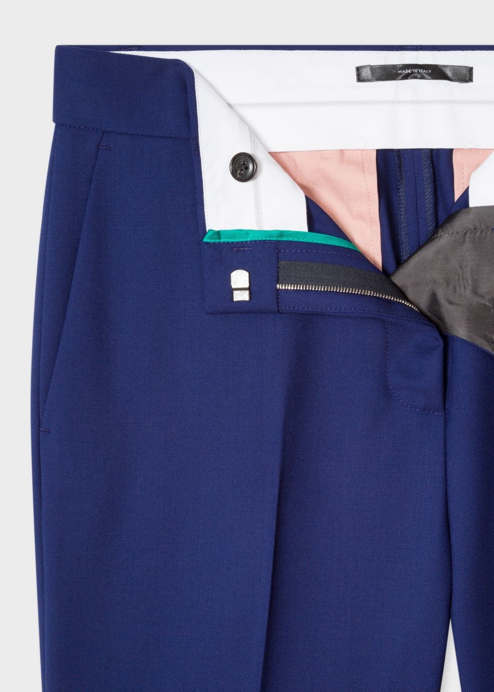 Paul Smith A Suit To Travel In - Womens's Indigo Slim-Fit Wool Pants