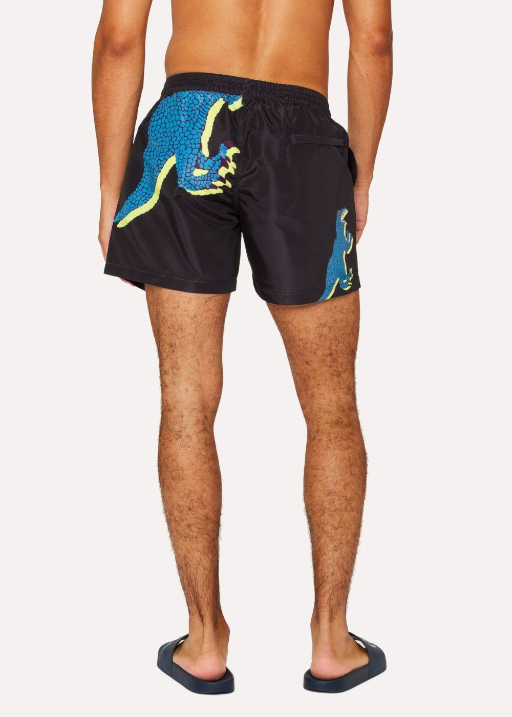 Paul Smith Mens's Black 'dino' Placement Print Swim Shorts