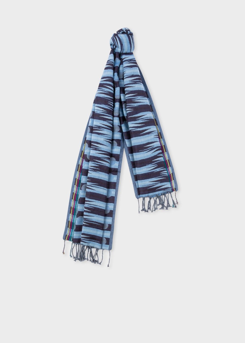 Paul Smith Men's Navy Geometric Polka Dot Jacquard Scarf
