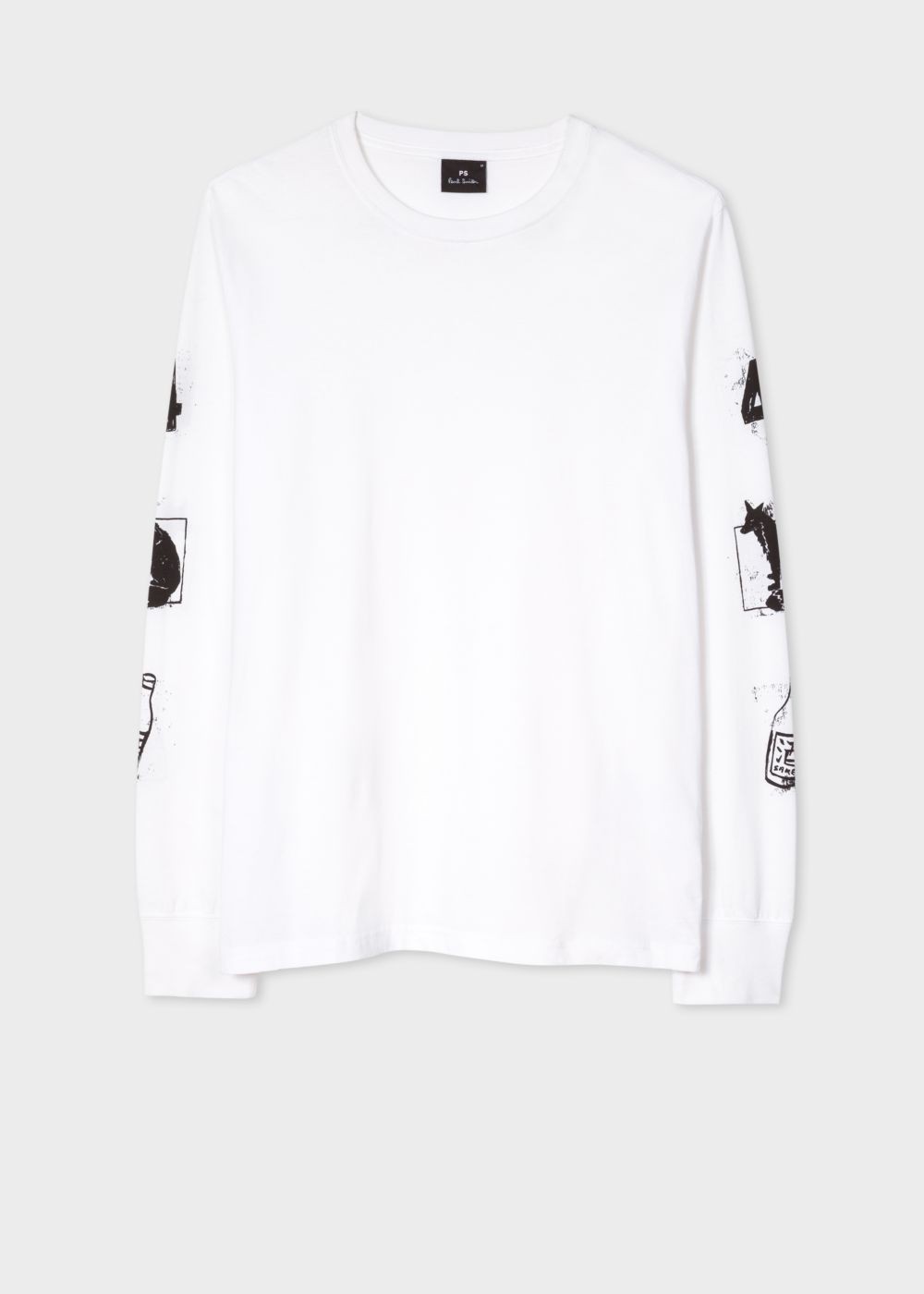 Paul Smith Men's White 'for Fox Sake' Print Long-Sleeve T-Shirt