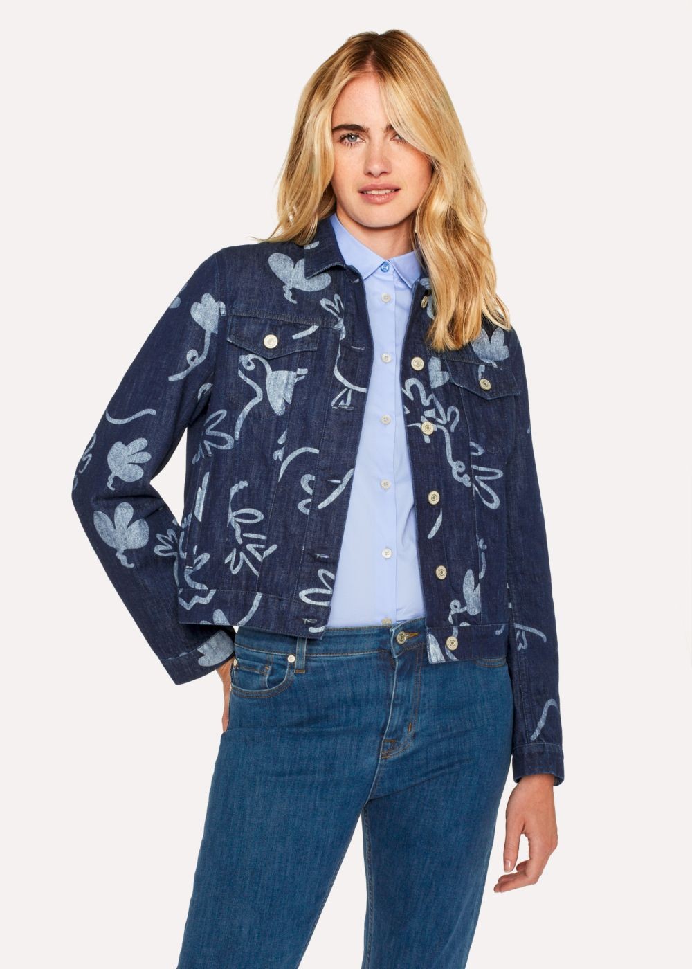 Paul Smith Women's Indigo 'acapulco' Print Denim Jackets