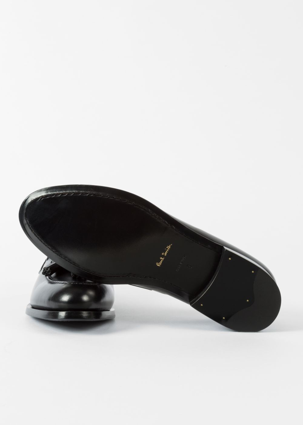 Paul Smith Men's Black Leather 'simmons' Tasseled Loafers Trainers