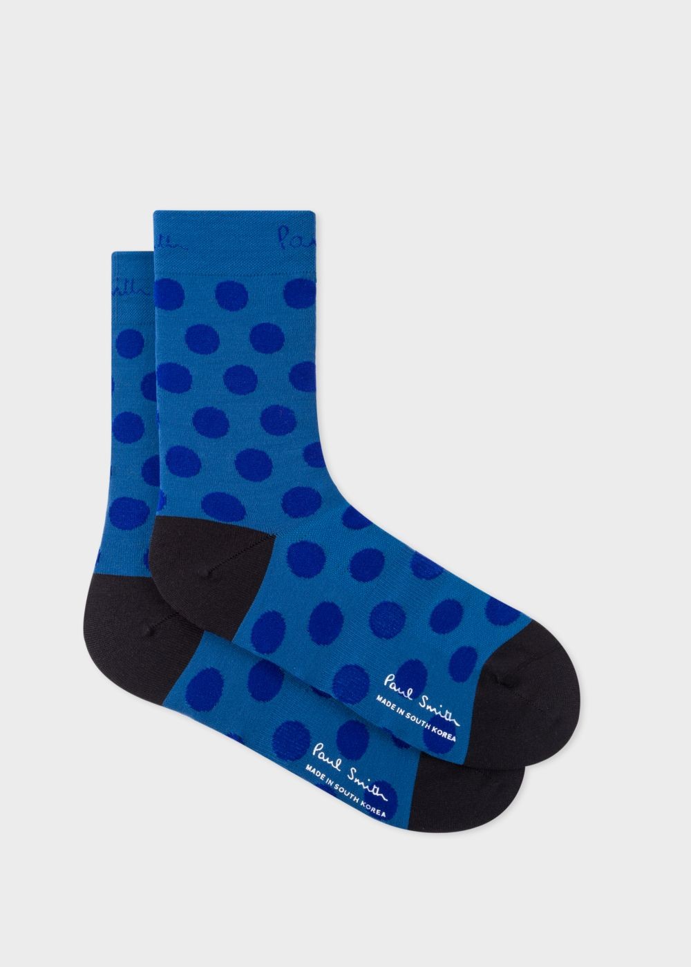 Paul Smith Men'S Slate Blue Polka Dot Cycling Socks