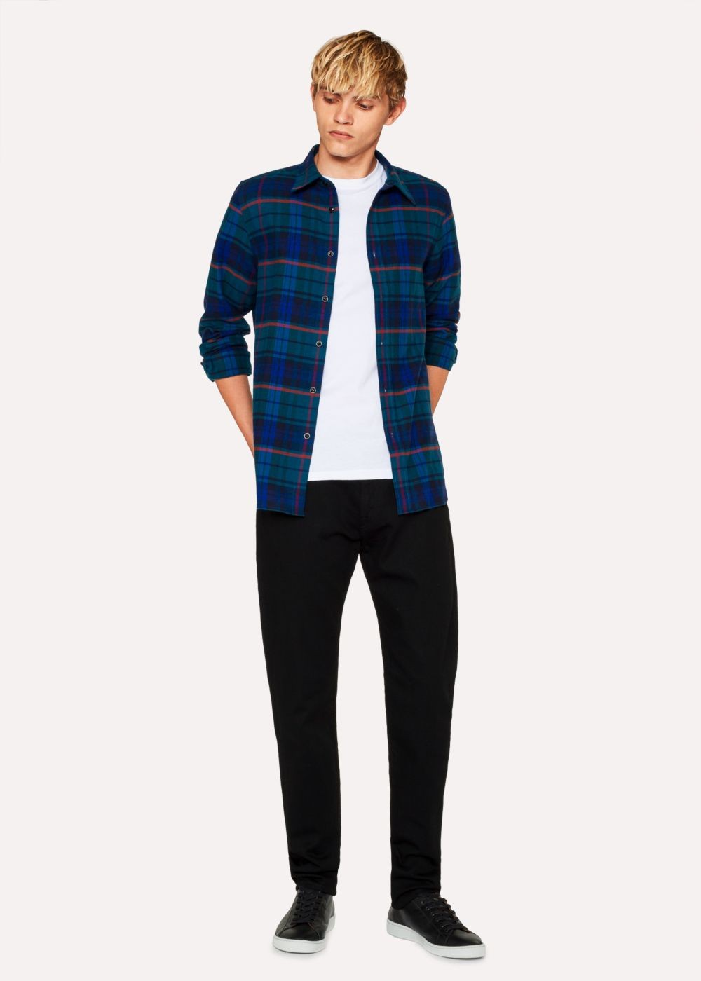 Paul Smith Mens's Tapered-Fit 'super Black' Stretch-Denim Jeans