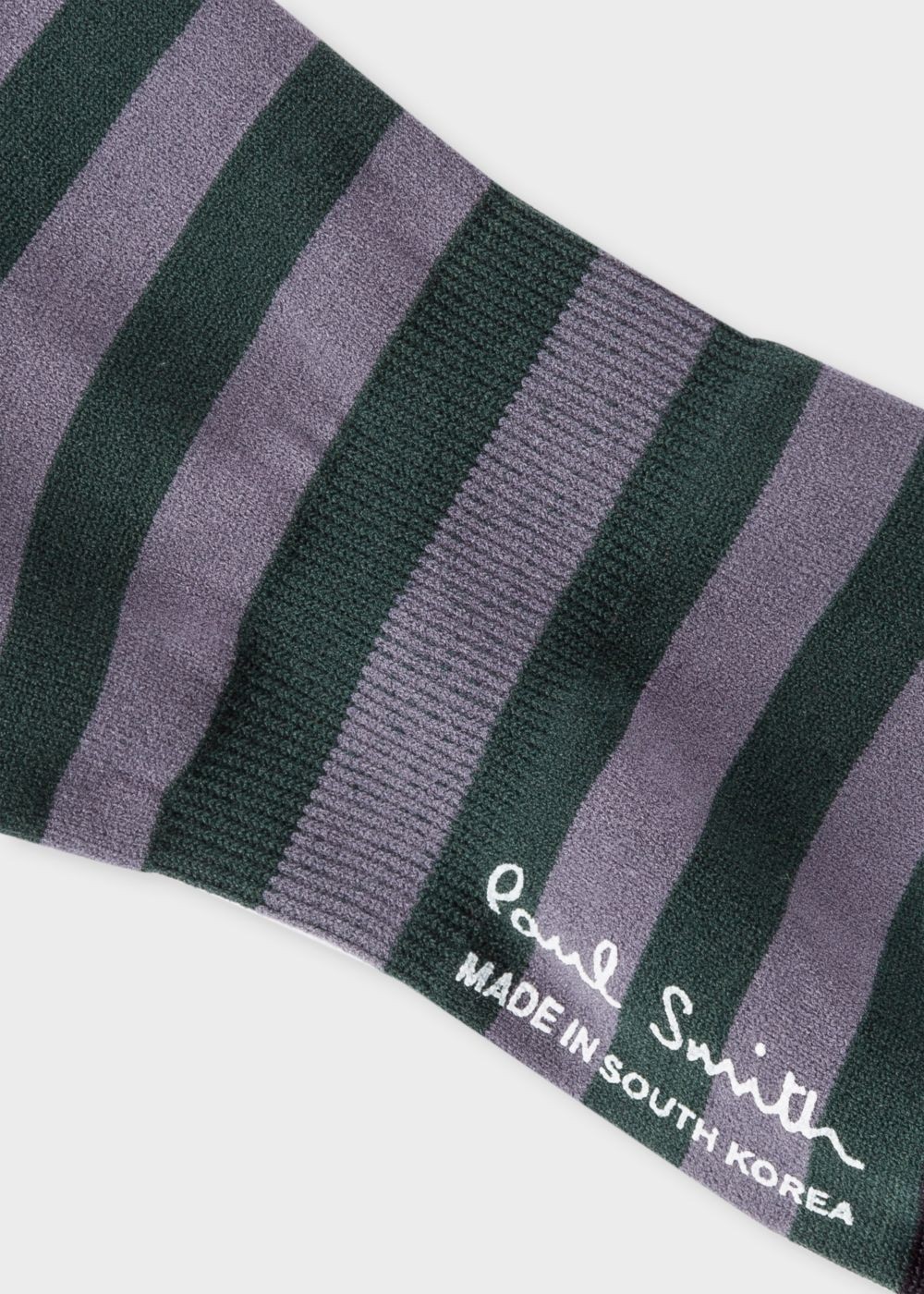 Paul Smith Men'S Grey And Green Block-Stripe Cycling Socks
