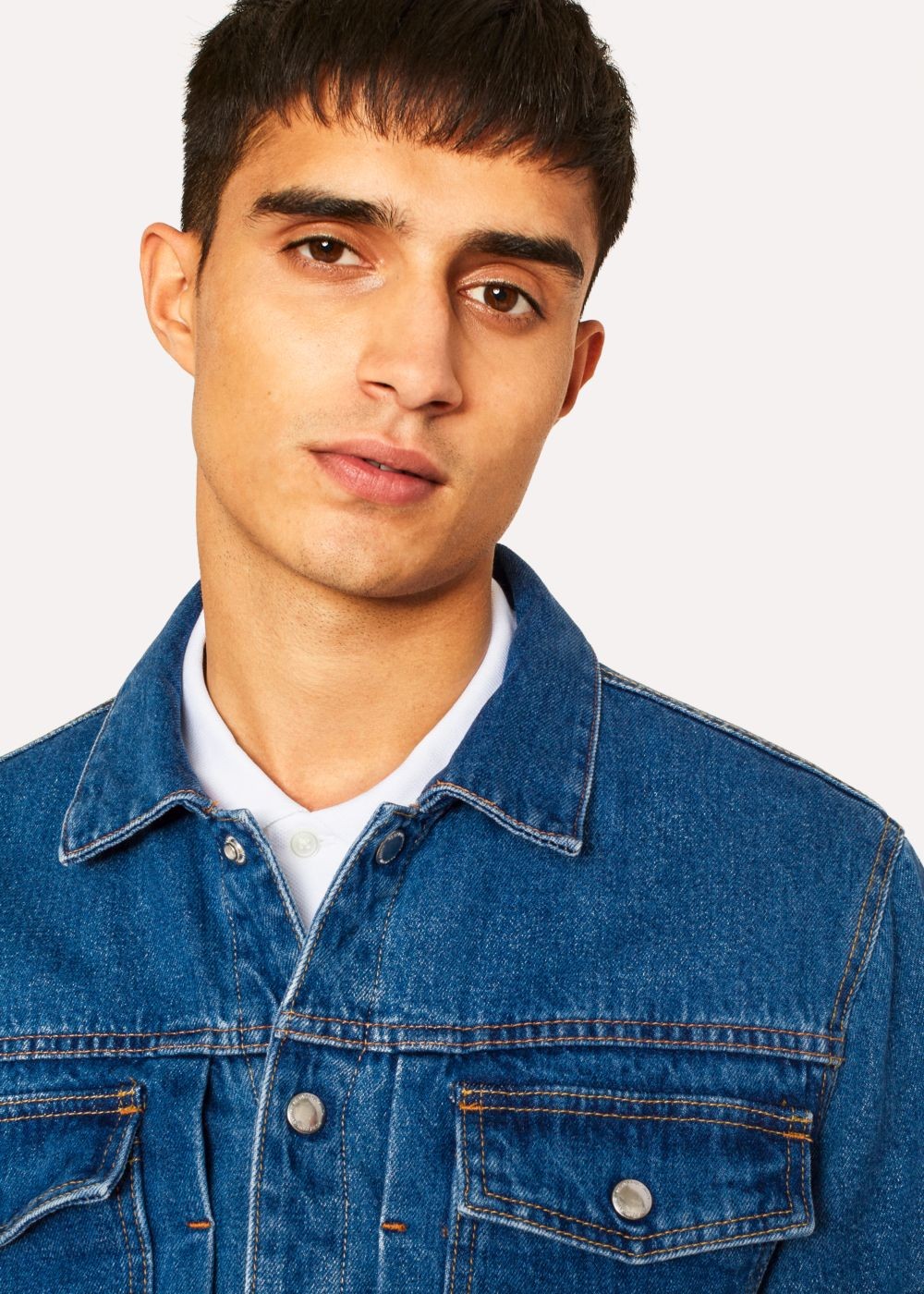 Paul Smith Men's Mid-Wash Pleat-Front Lined Denim Jackets