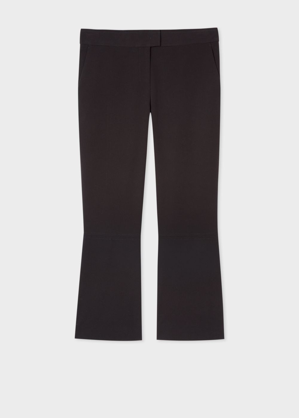 Paul Smith Women's Black Flare Cropped Trousers Clothing