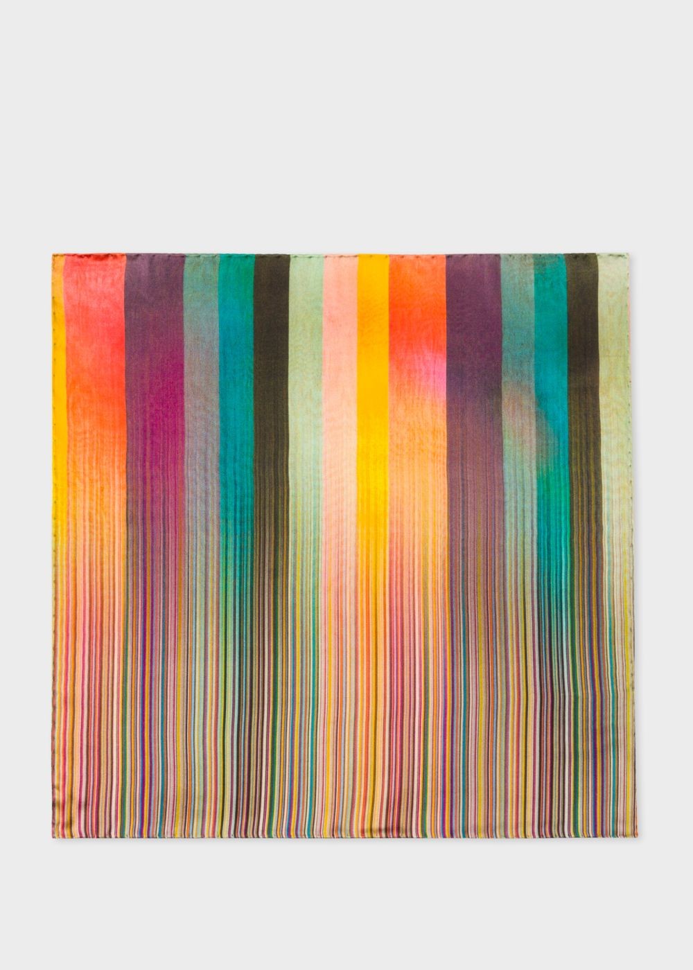 Paul Smith Mens's Mixed-Stripe Silk Pocket Square Accessories