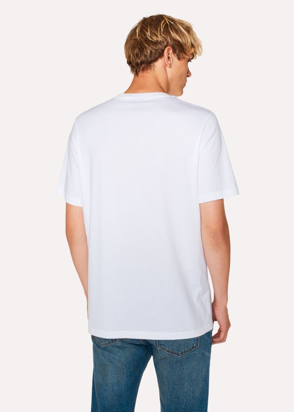 Paul Smith Men's White 'ufo' Photographic Print Organic-Cotton Shirts