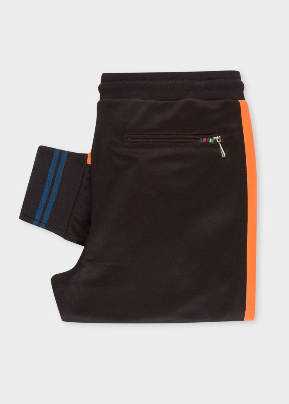 Paul Smith Mens's Black Colour-Block Panelled Cotton-Blend SweatPants