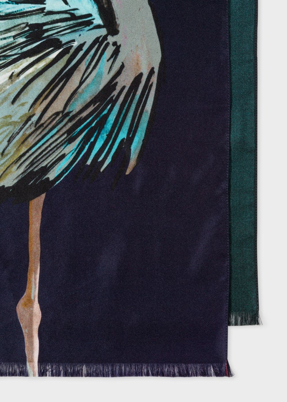 Paul Smith Men's Navy 'safari' Print Silk Scarf