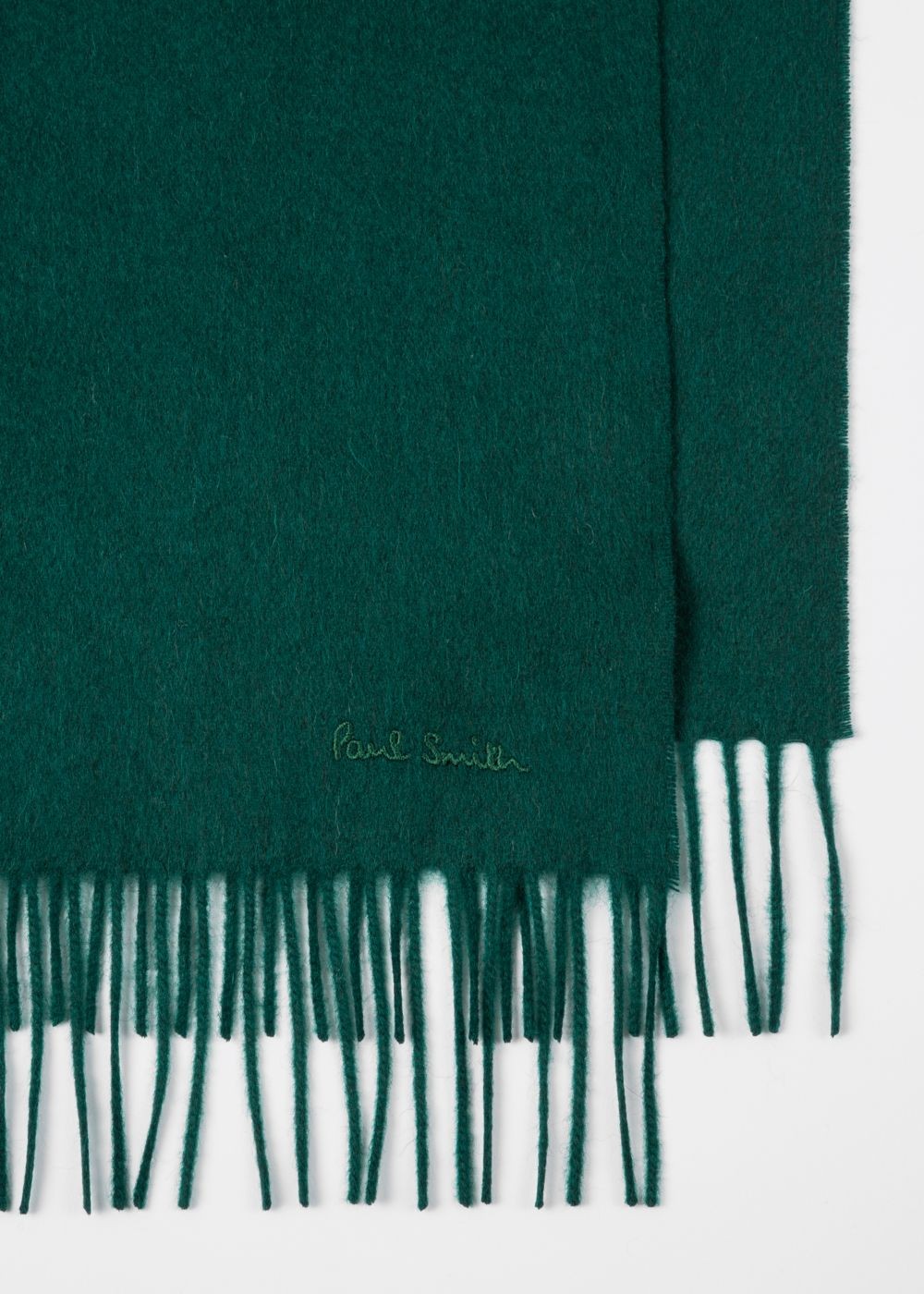 Paul Smith Dark Green Cashmere Scarf Mens
