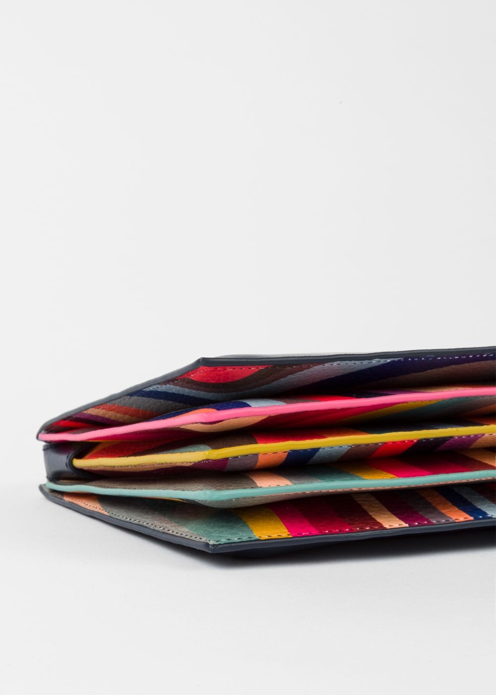 Paul Smith Womens's Navy 'concertina Swirl' Leather Cross-Body Bags