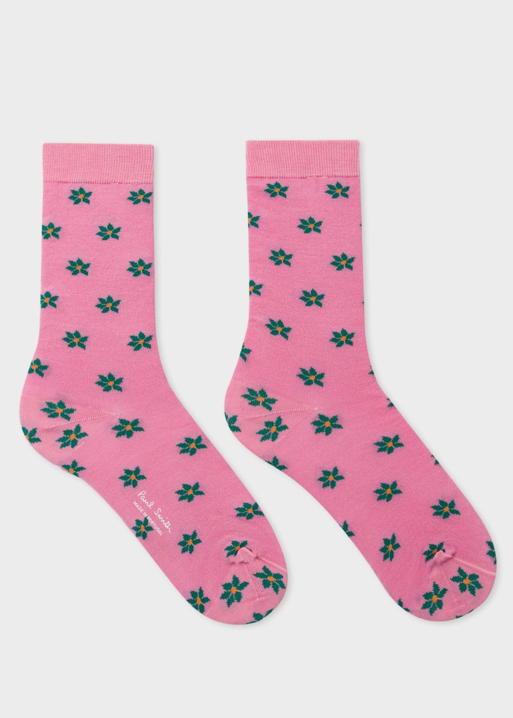 Paul Smith Womens's Pink 'daisy Polka' Pattern Socks
