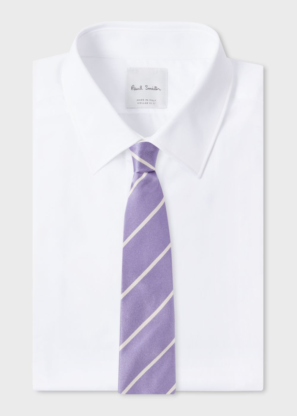 Paul Smith Men's Mauve Diagonal Stripe Silk Tie