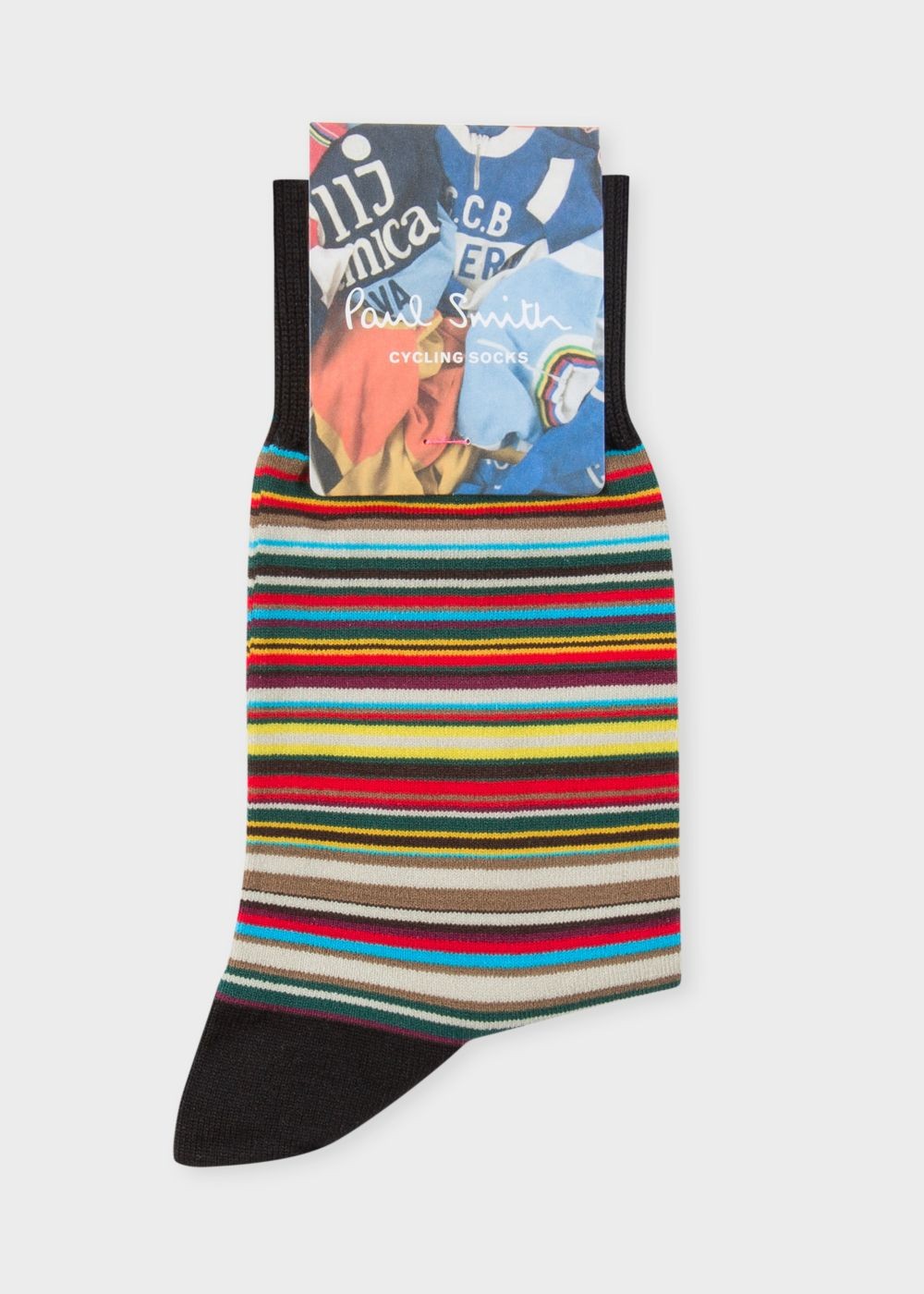 Paul Smith Men'S Multi-Coloured 'signature Stripe' Cycling Socks
