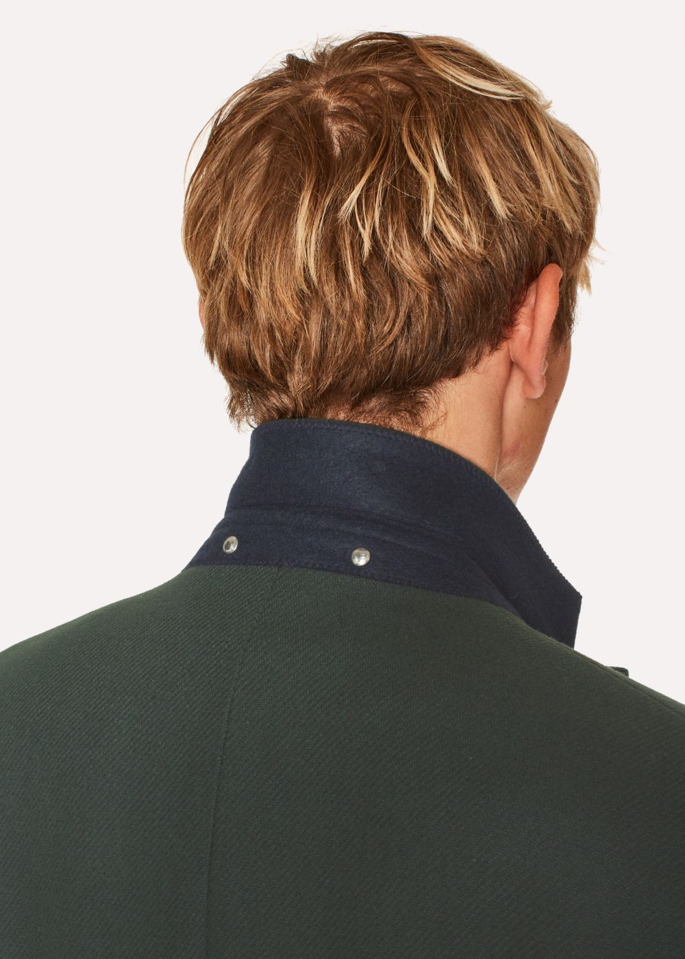 Paul Smith Men's Dark Green Wool-Cashmere Overcoat