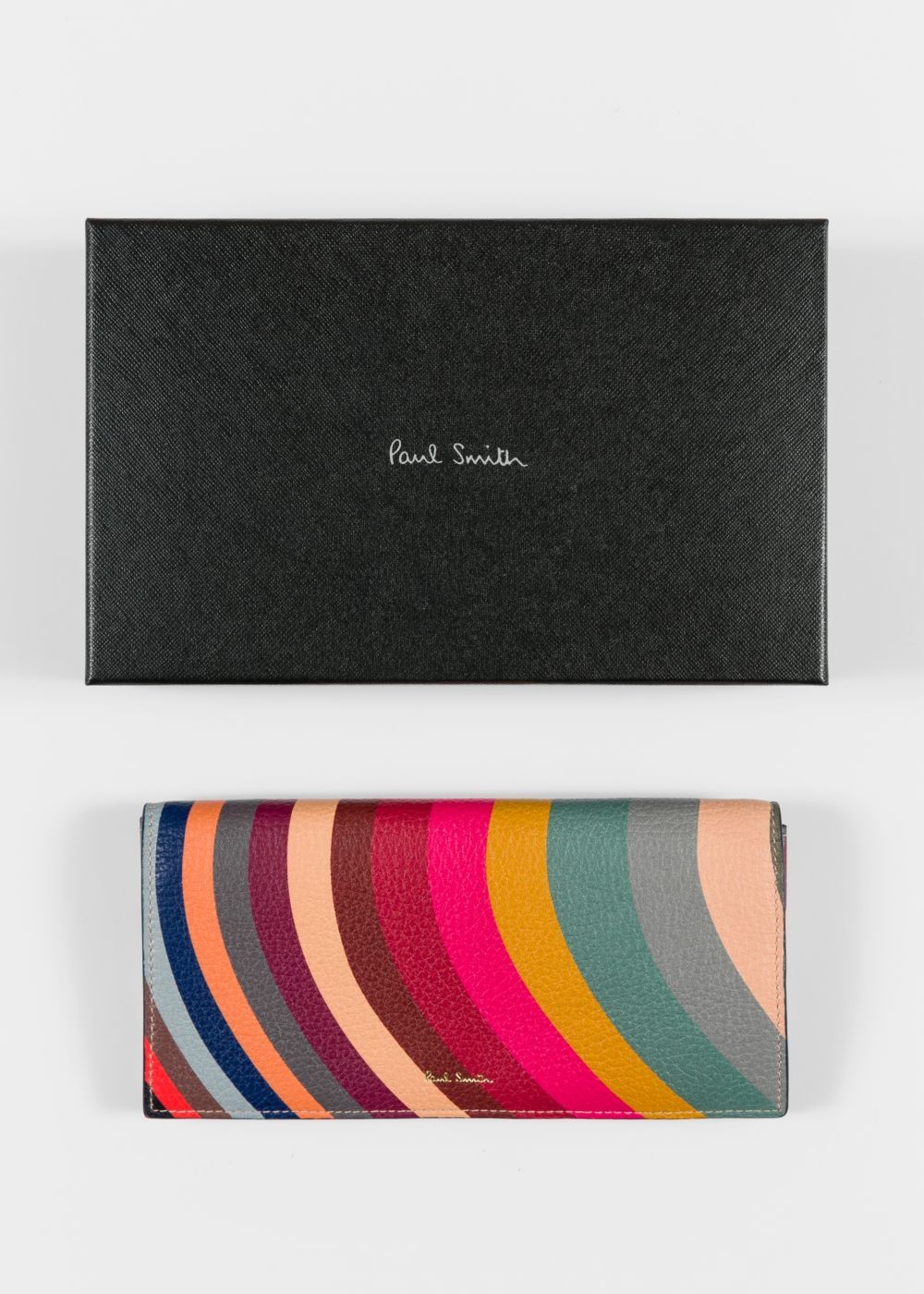 Paul Smith Lady's 'swirl' Print Leather Tri-Fold Wallet