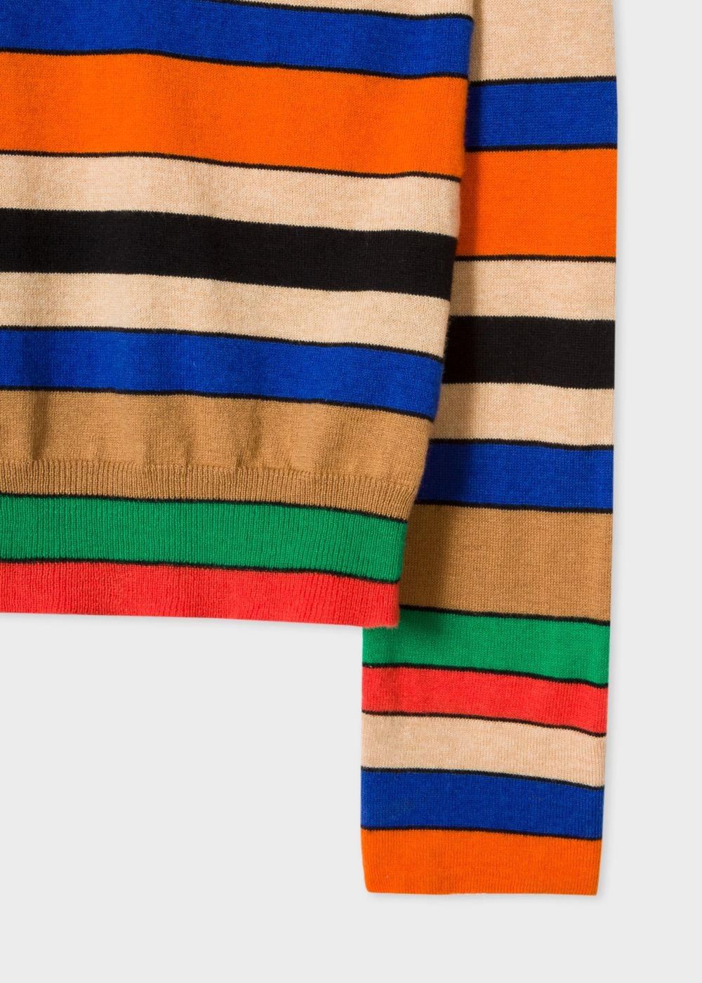 Paul Smith Lady's Multi-Coloured Stripe Scoop Neck Sweater