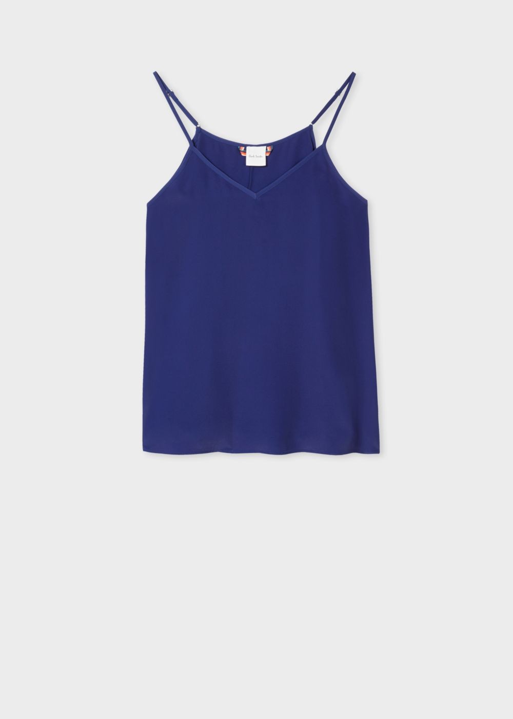 Paul Smith Lady's Blue Silk-Blend Cami Top