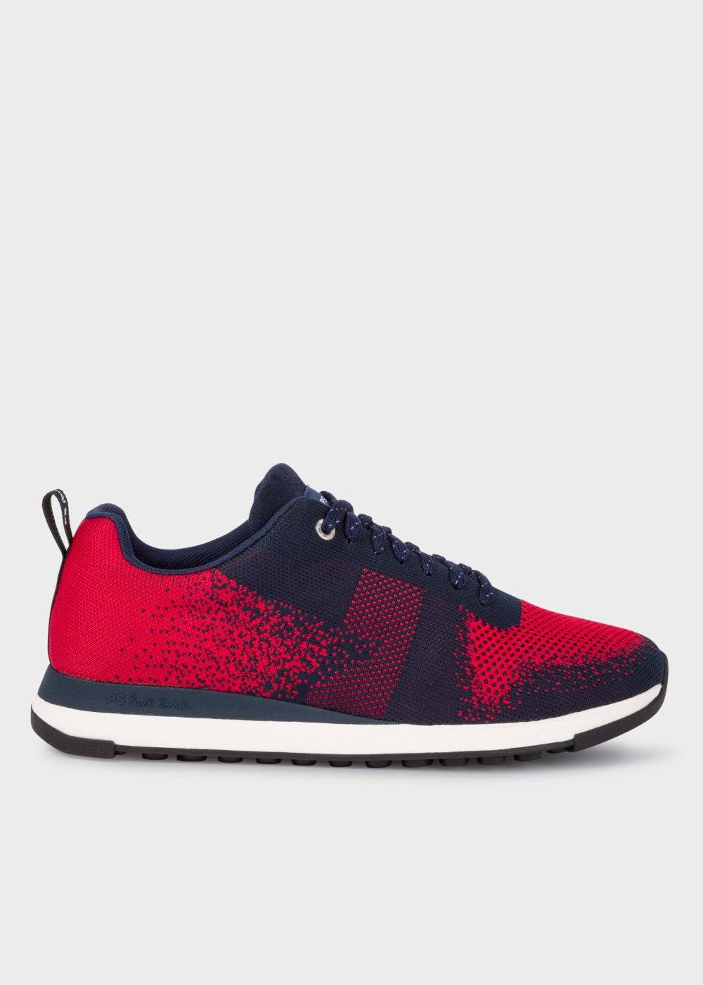 Paul Smith Mens's Red And Navy 'rappid' Knitted Sneakers