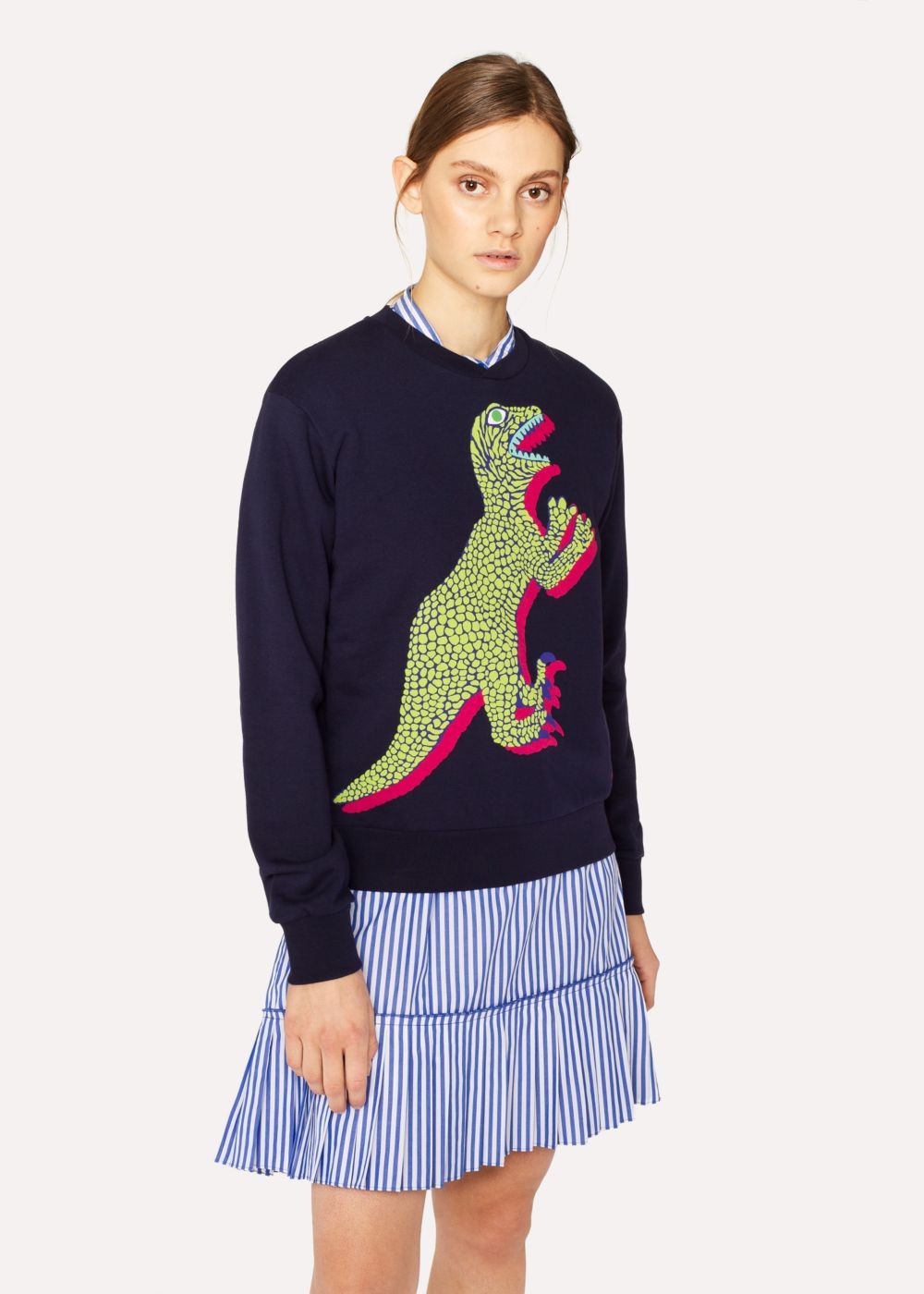 Paul Smith Women's Navy Large 'dino' Print Cotton Sweatshirt