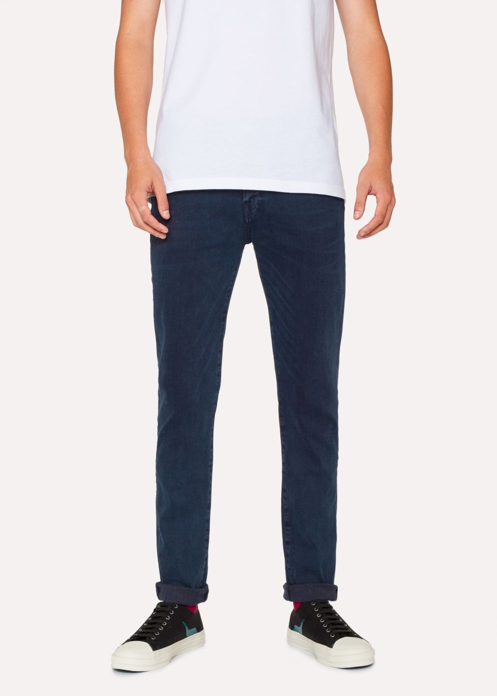 Paul Smith Mens's Slim-Fit 'reflex Super Stretch' Navy Over-Dye Jeans