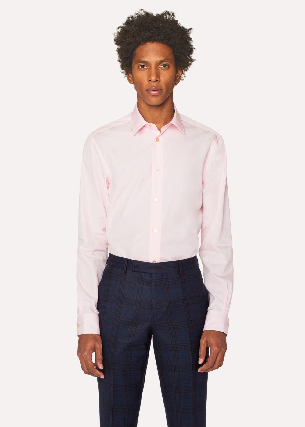 Paul Smith Men's Tailored-Fit Pink Cotton 'artist Stripe' Cuff Tshirt
