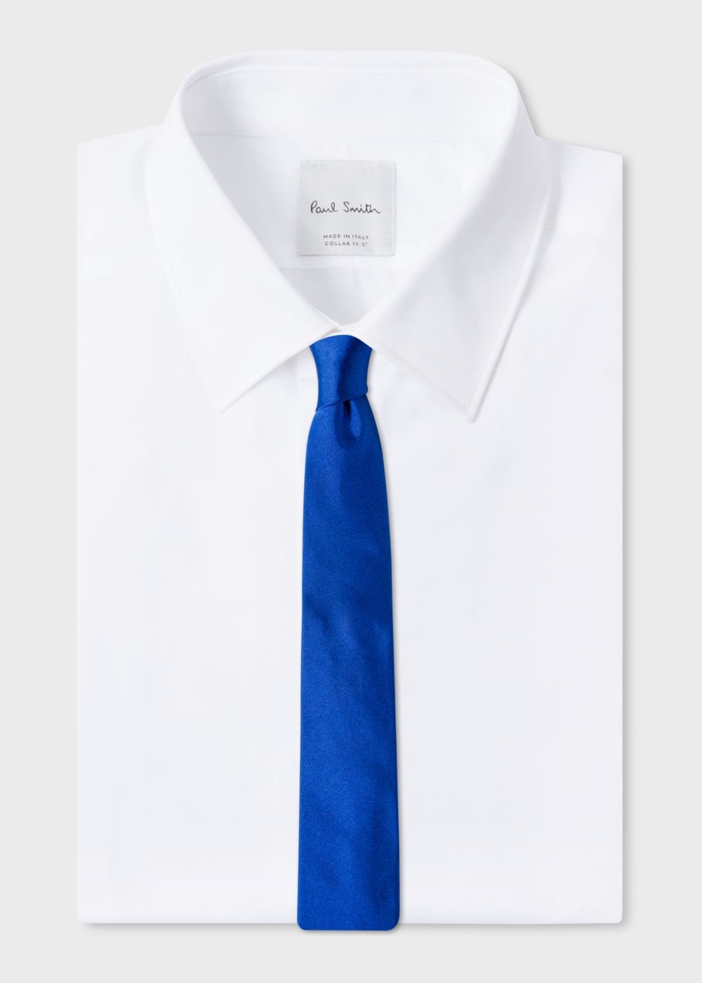 Paul Smith Men's Cobalt Blue Narrow Silk Tie With 'artist Stripe' Detail
