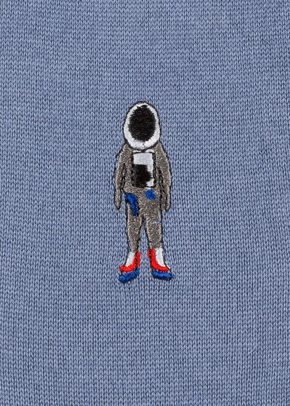 Paul Smith Men's Slate Blue 'people' Embroidered Socks