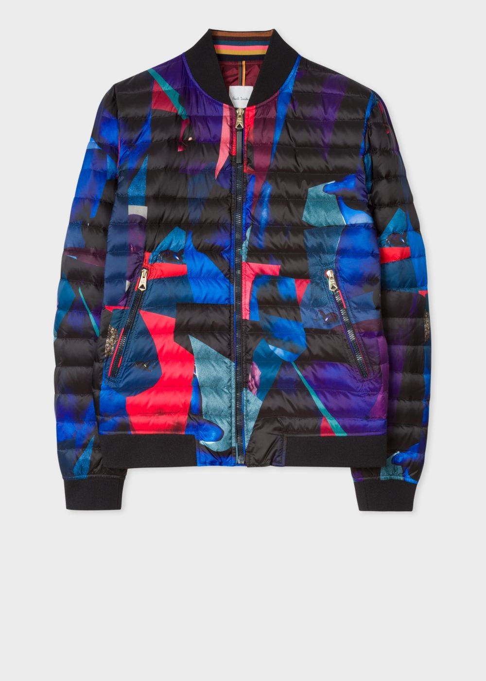Paul Smith Men's 'rose Collage' Print Down Bomber Jacket