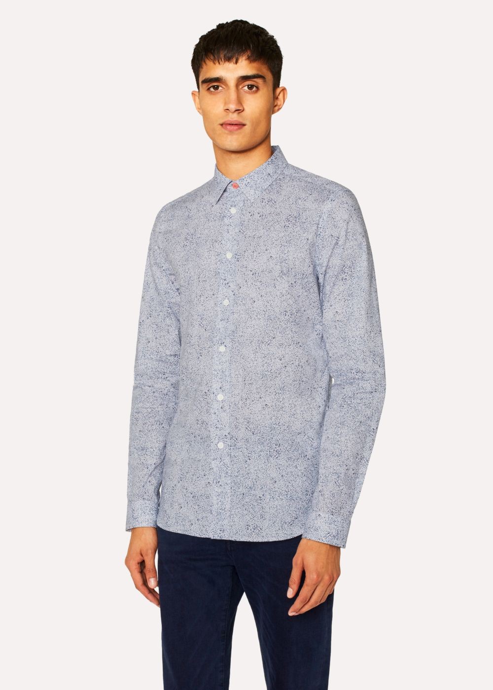 Paul Smith Mens's Slim-Fit White 'painted Scribble' Print Stretch-Cotton T-Shirts