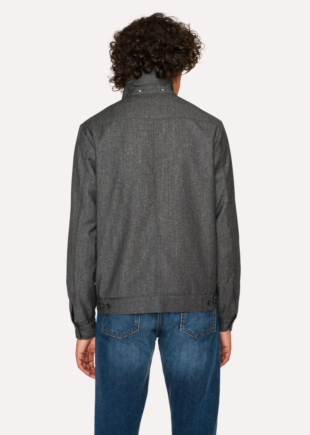 Paul Smith Men's Charcoal Grey Wool-Blend Twill Patch-Pocket Jackets
