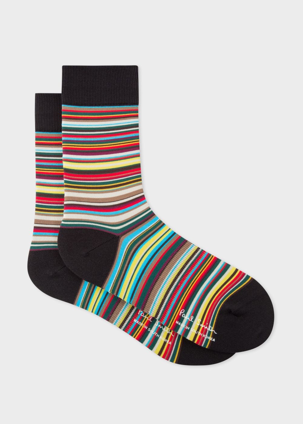 Paul Smith Men'S Multi-Coloured 'signature Stripe' Cycling Socks