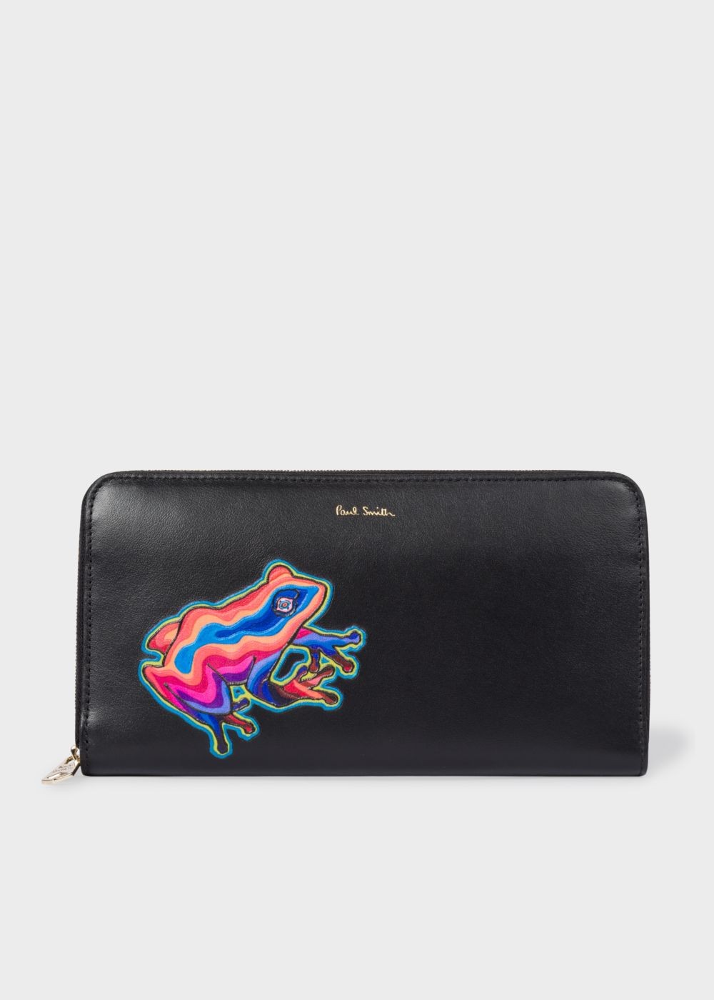 Paul Smith Women's Large 'dreamer Frog' Applique Leather Zip-Around Wallet