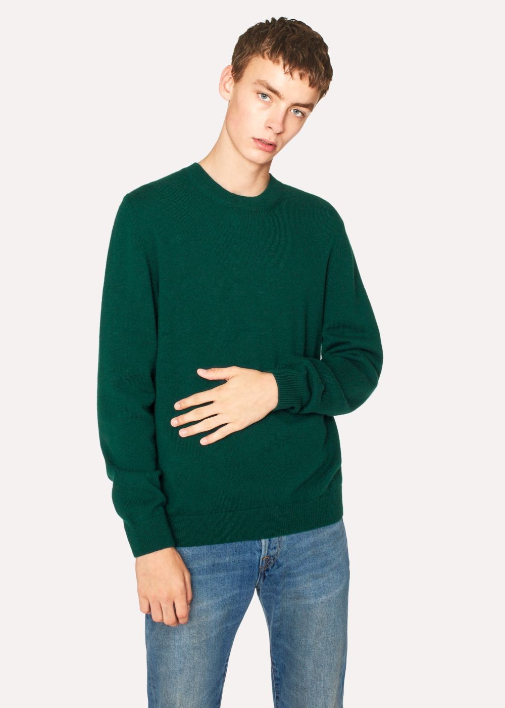 Paul Smith Men's Dark Green Lambswool Sweater